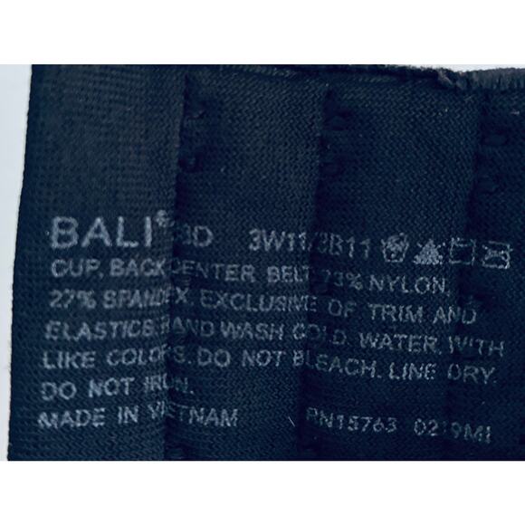 Bali Bra 38D Black and Gray Lightly Lined - Picture 8 of 9